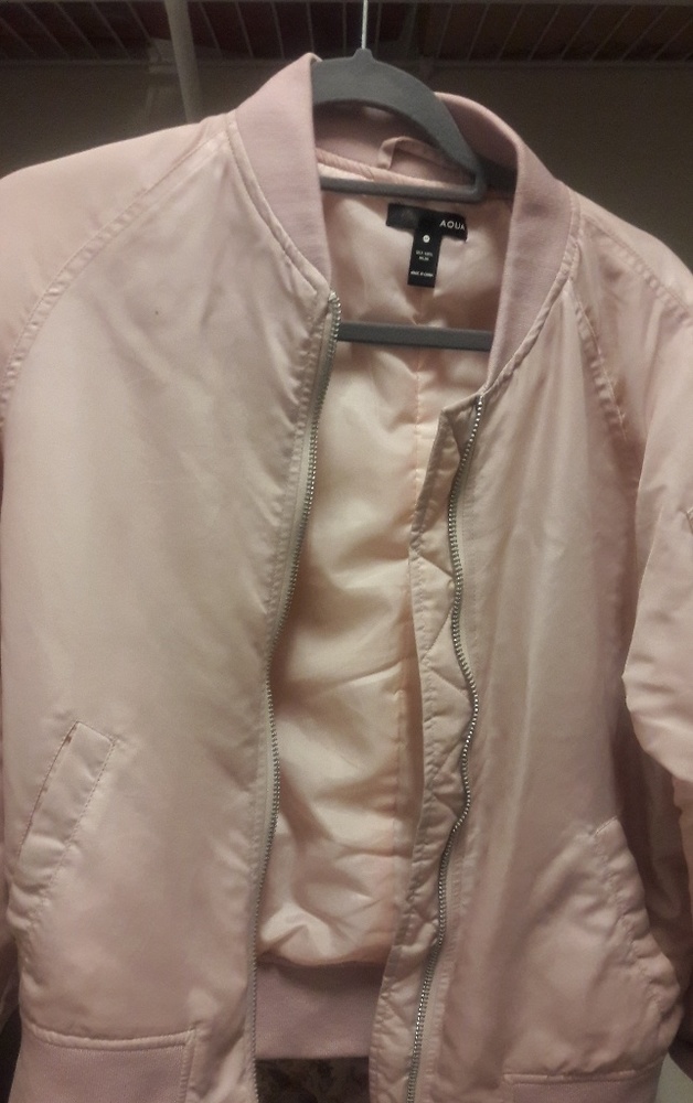 Aqua bomber jacket